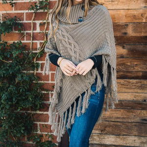 Mocha Knit Poncho